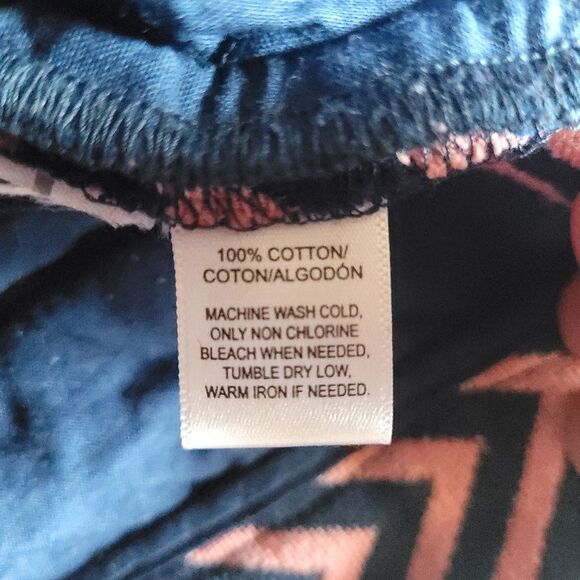 Ann Taylor LOFT Shorts Womens 4 Pink Blue Riviera Knit Zig Zag Flat Front Cotton - Picture 7 of 14